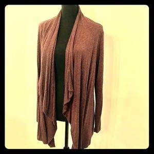 Plum color cardigan. Soft fabric.